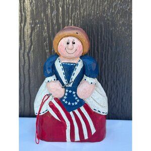 Midwest of Cannon Falls Eddie Walker Betsy Ross Folk Art Americana Woman Flag